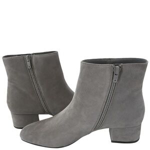 Charter Club Heather Gray Faux Suede Ankle Boots – Size 9.5M